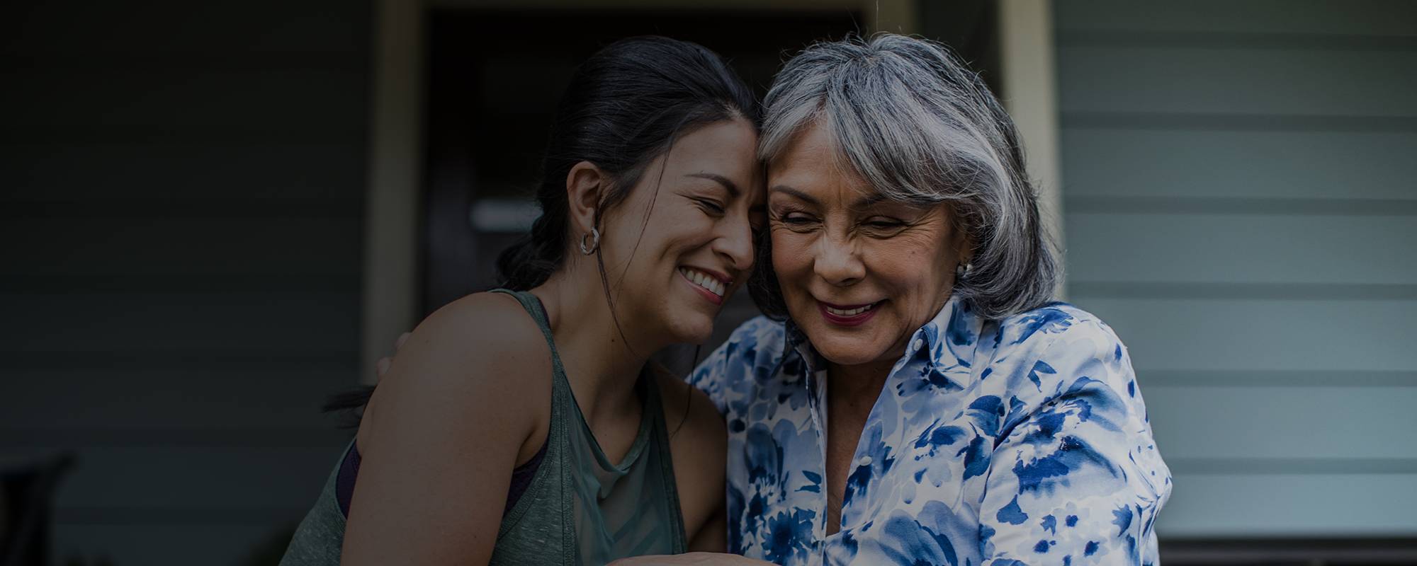 Women hugging