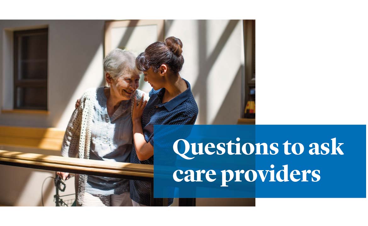 Questions to ask care providers